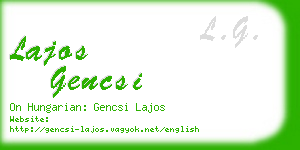 lajos gencsi business card